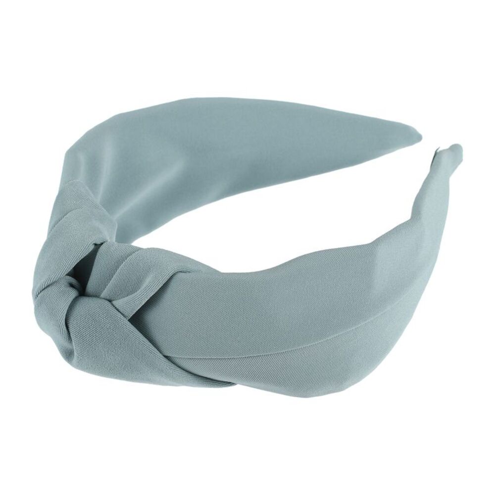 Knotted Solid Colors Top Knot Elastic Headbands Blue